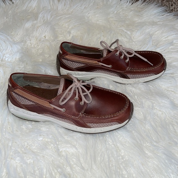 Dunham men’s brown shoes sz 8.5  genuine leather FALL vacation boat shoes - Picture 3 of 17